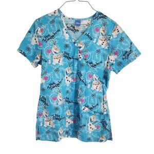 Disney Frozen Olaf Scrubs Top - Women's Size Small
